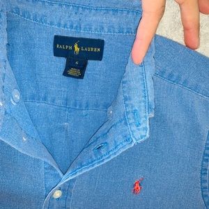 Boys Polo Ralph Lauren bottom down shirt